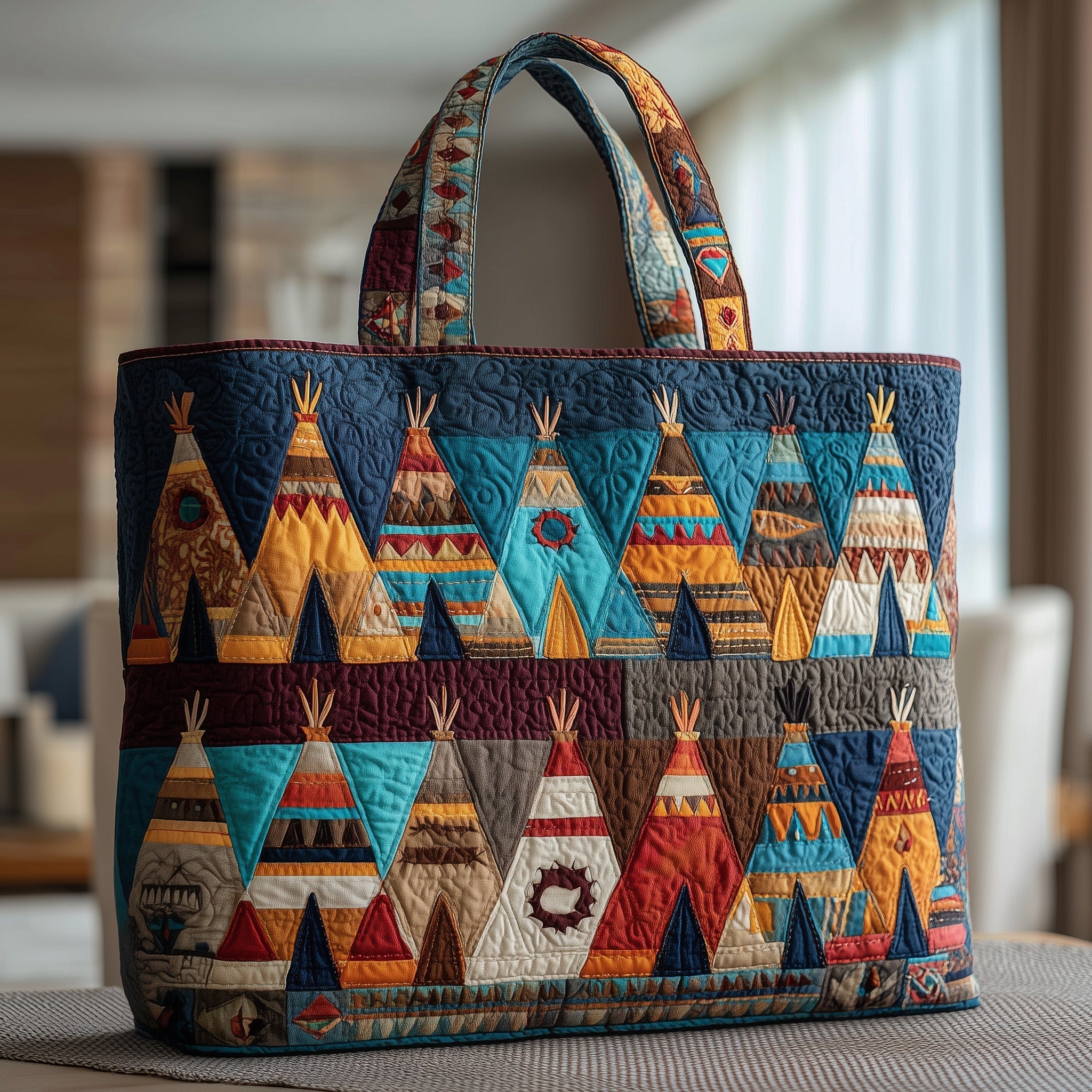 Tribal Echo Quilted Tote Bag GFTOTP9998