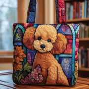 Stained-glass Poodle Quilted Tote Bag GFTOXM07