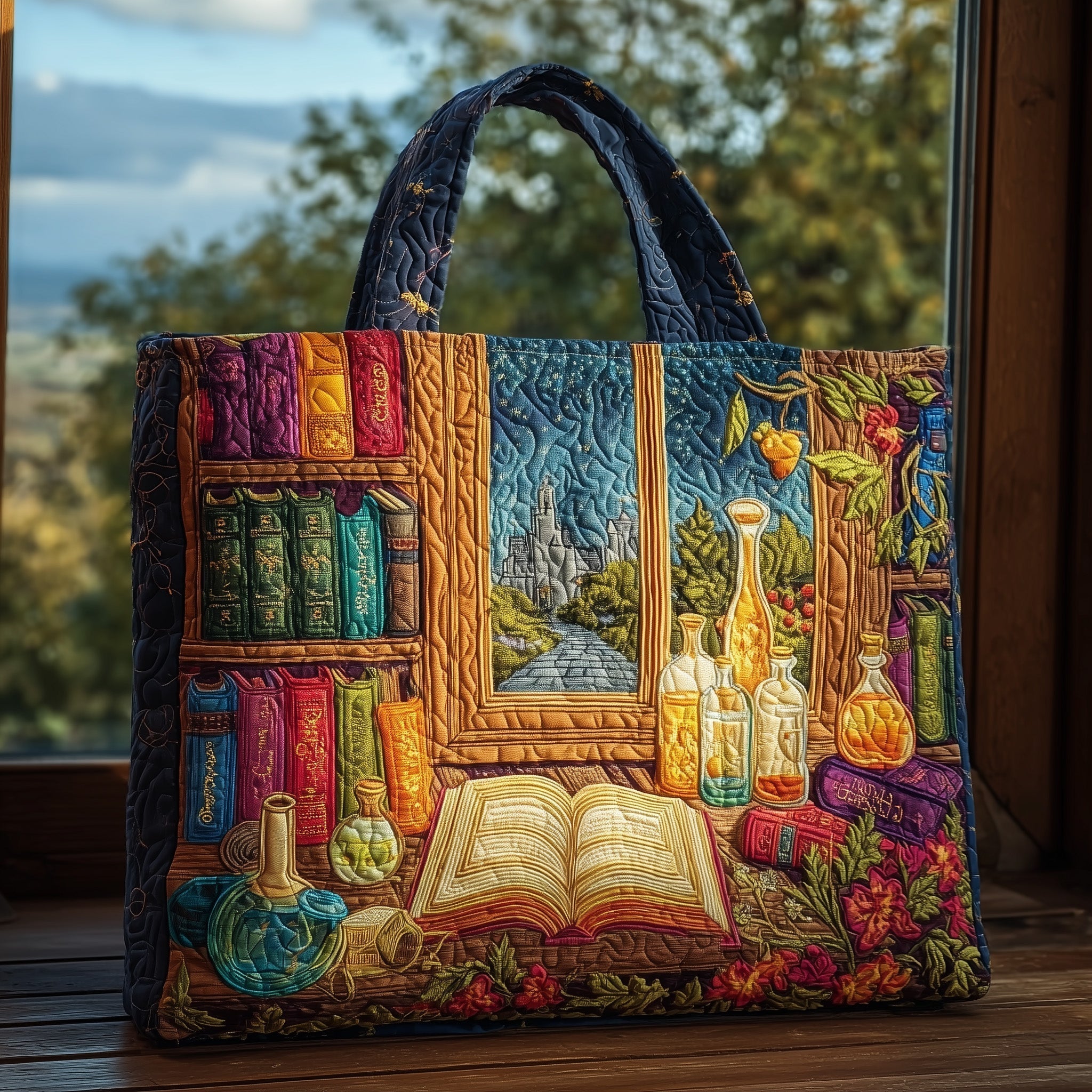 Book Magic Quilted Tote Bag GFTOXM16