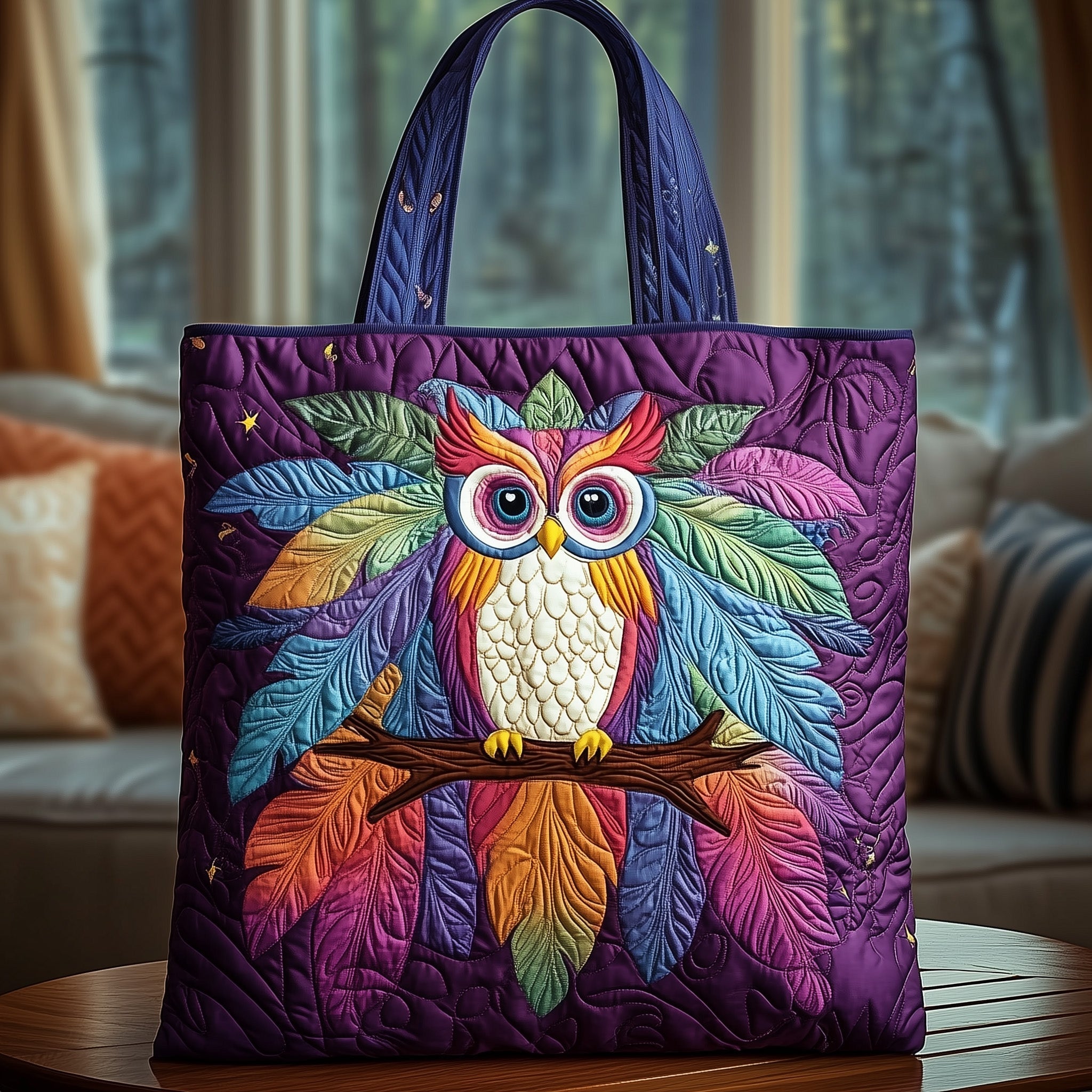 Owl Quilted Tote Bag GFTOXM309
