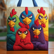 Angry Chicken Quilted Tote Bag GFTOXM38
