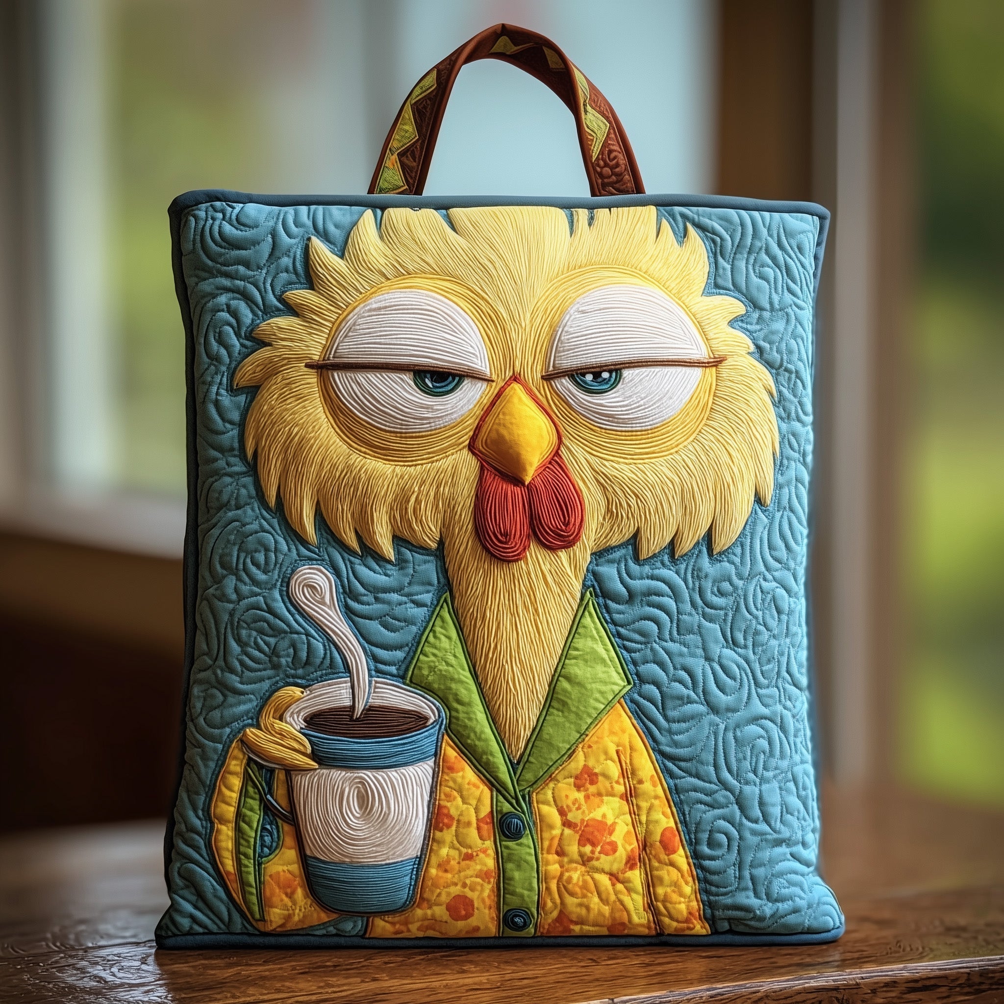 Annoyed Chicken Quilted Tote Bag GFTOXM40