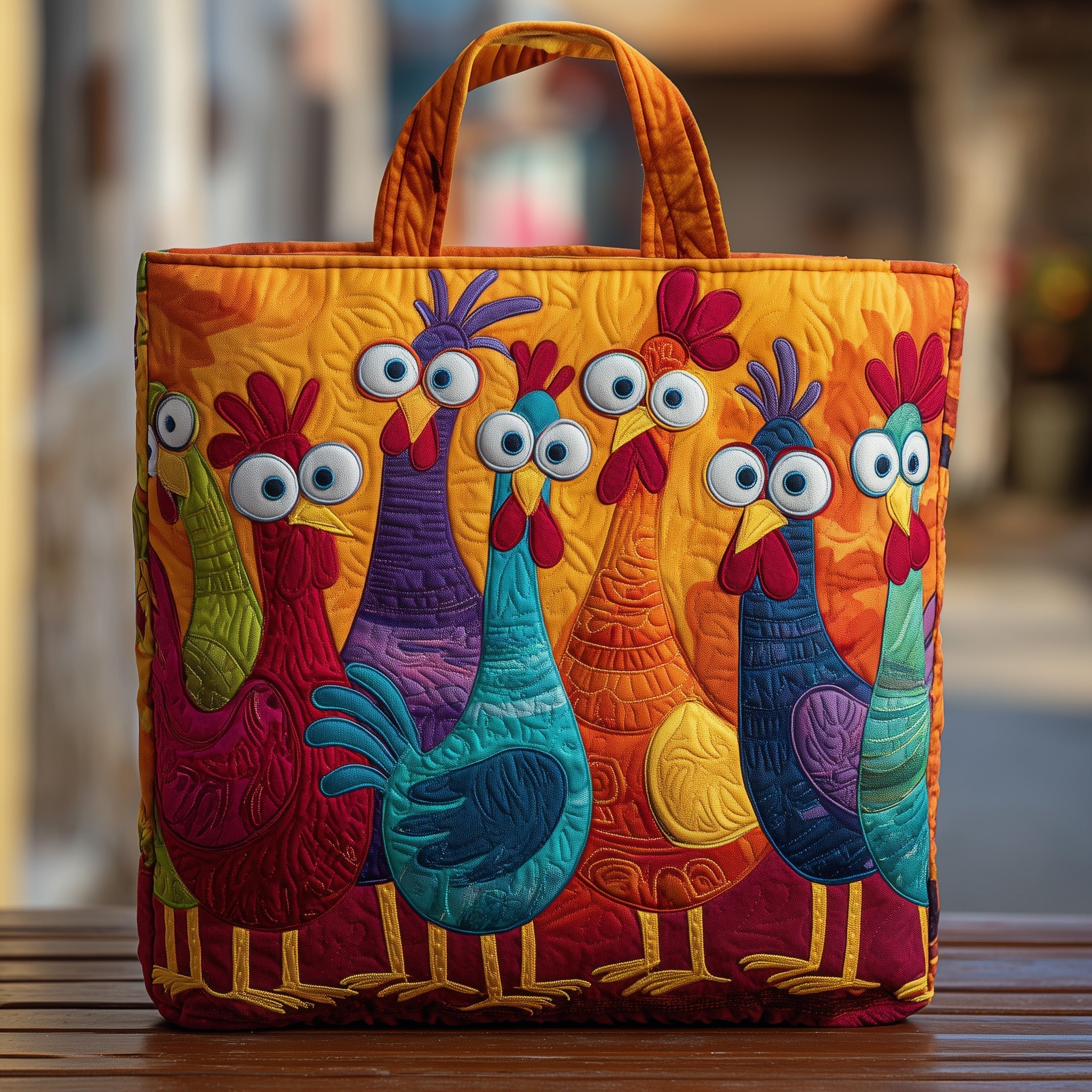 Too many chickens Quilted Tote Bag GFTOXM45