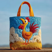 Alarm Chicken Quilted Tote Bag GFTOXM47