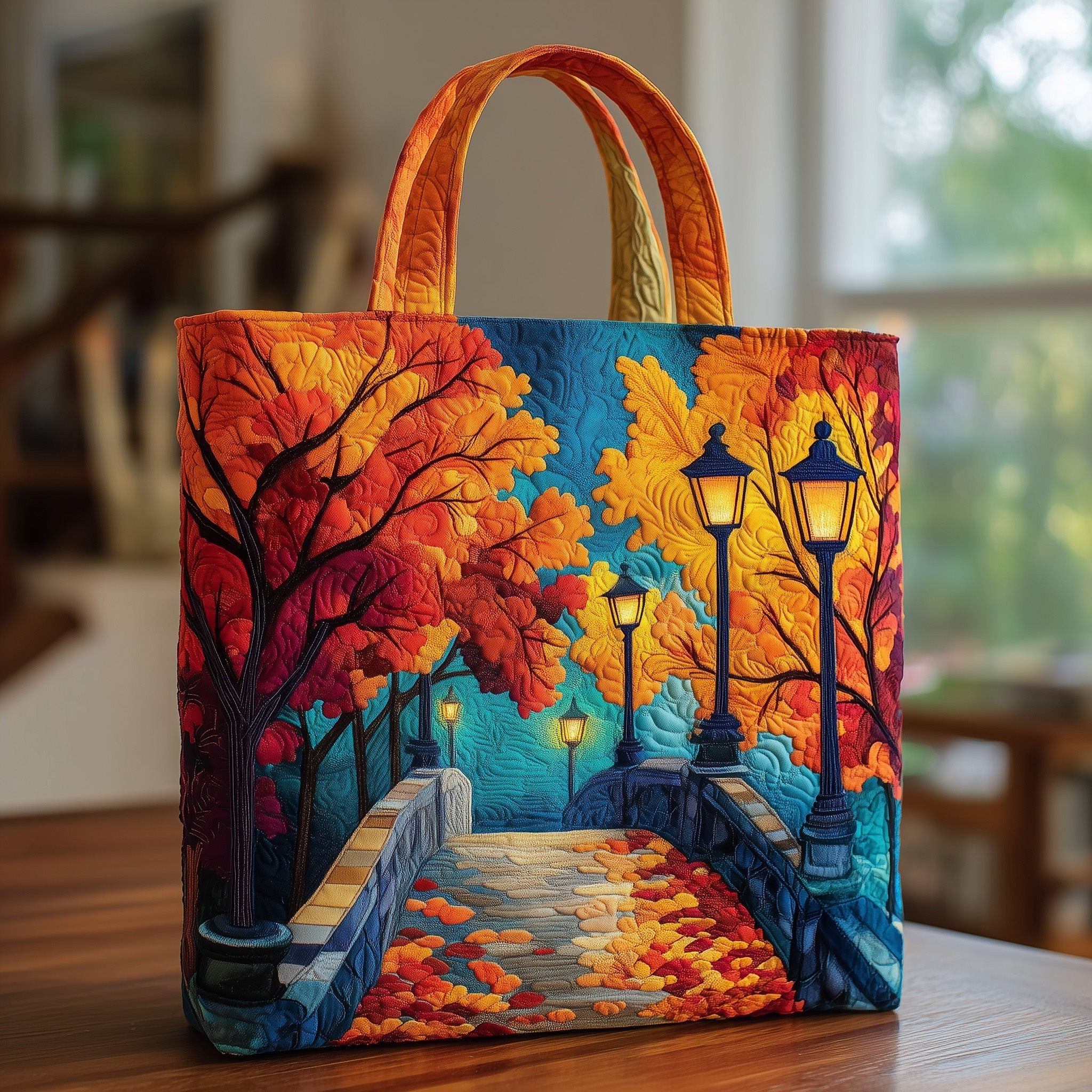 Autumn Bridge Quilted Tote Bag GFTOXM56
