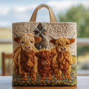 Highland Cow Clan Quilted Tote Bag GFTOXM92