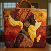 African silhouettes Quilted Tote Bag GFTOYC1073