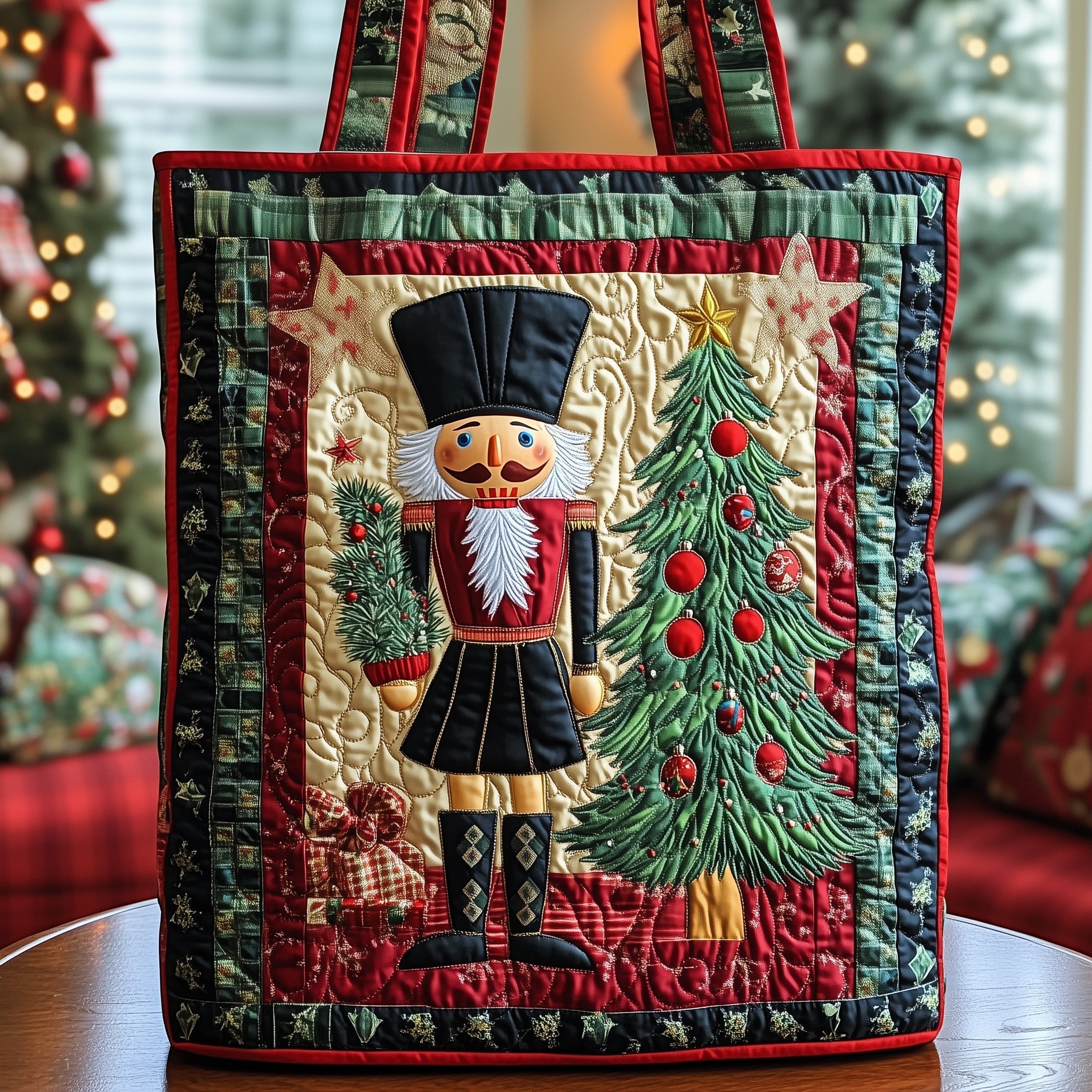 Christmas Nutcracker Quilted Tote Bag GFTOYC189