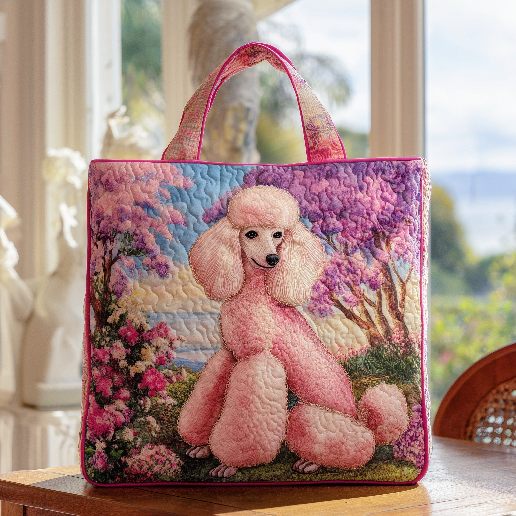 Adorable Poodle Quilted Tote Bag GFTOYC196