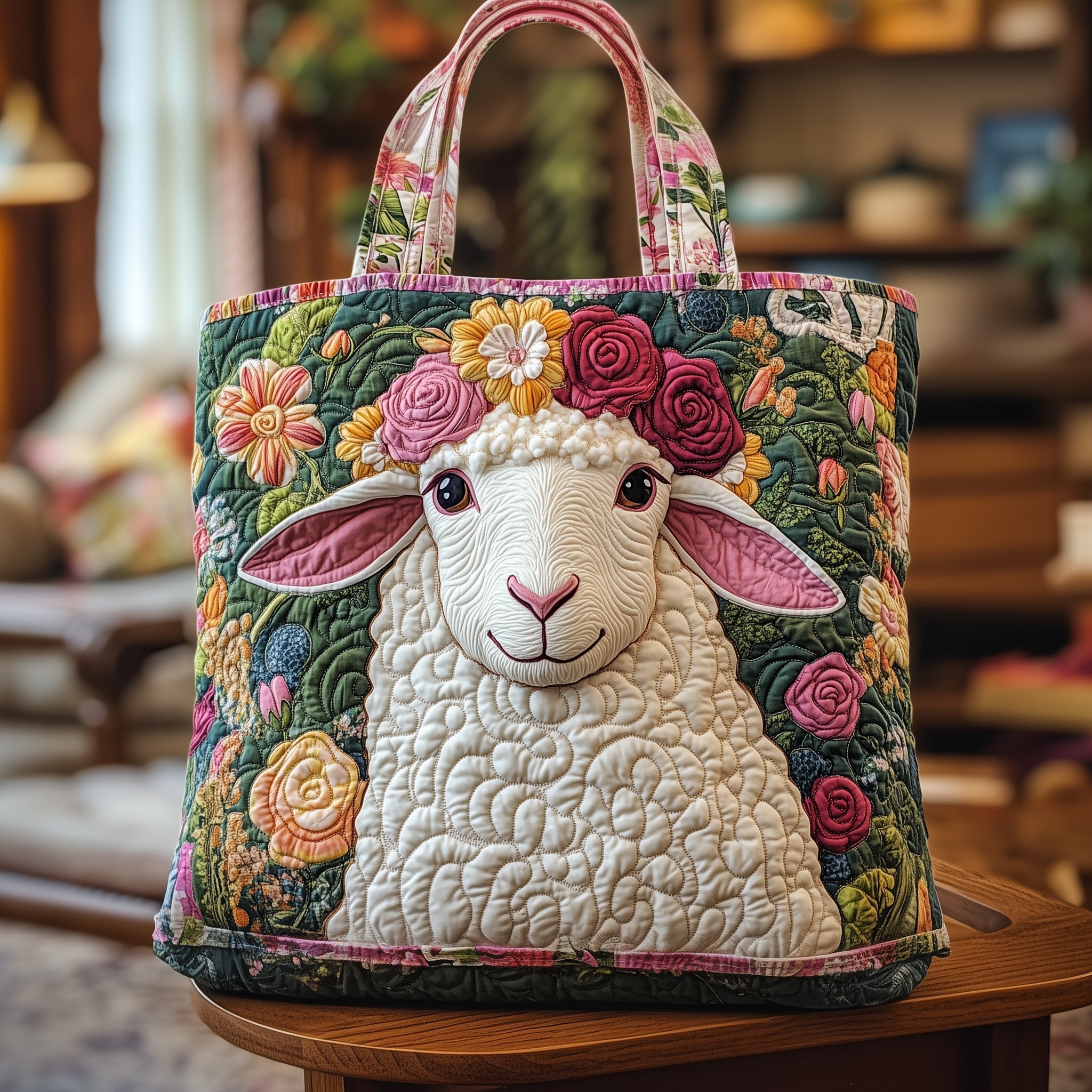 Adorable Sheep Quilted Tote Bag GFTOYC227