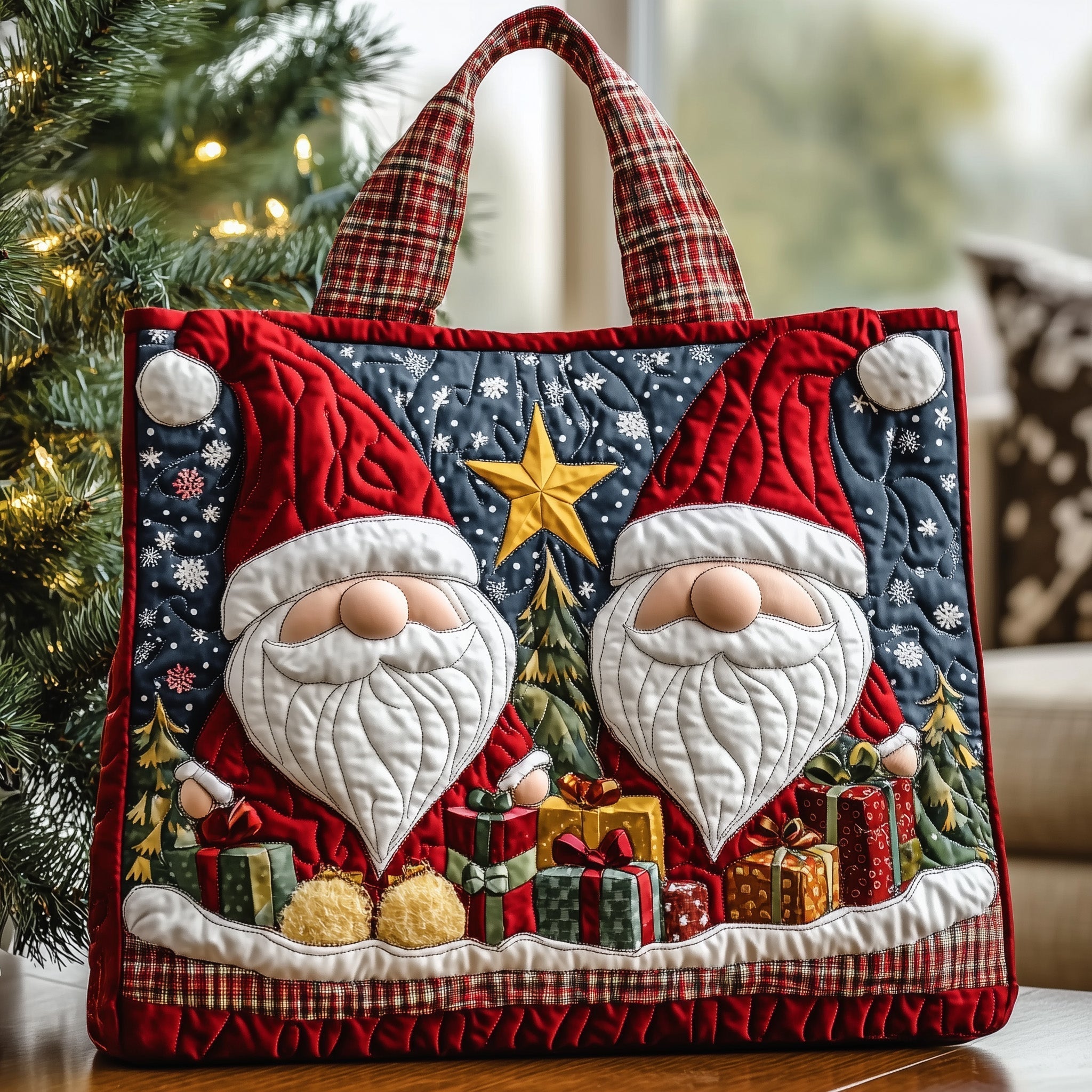Christmas Gnome Quilted Tote Bag GFTOYC245