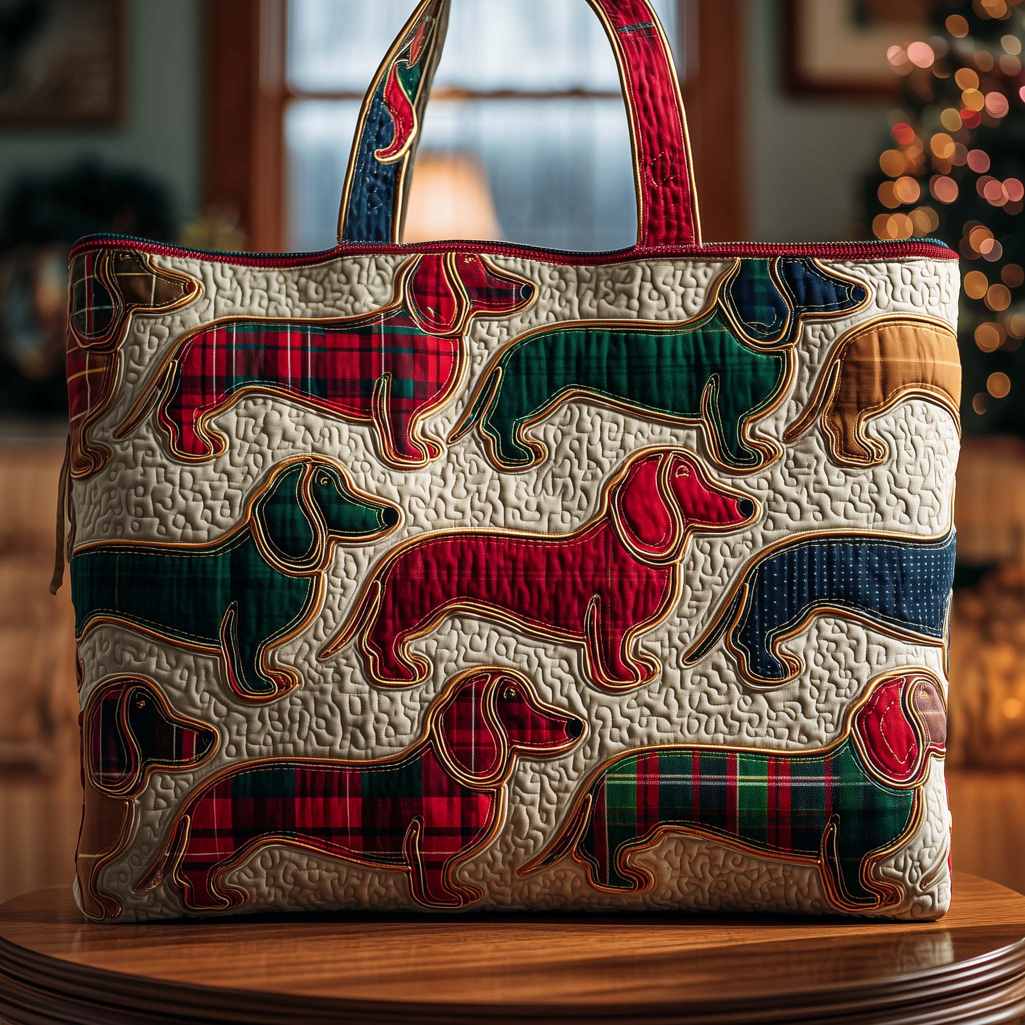 Long Pup Quilted Tote Bag GFTOYC2490