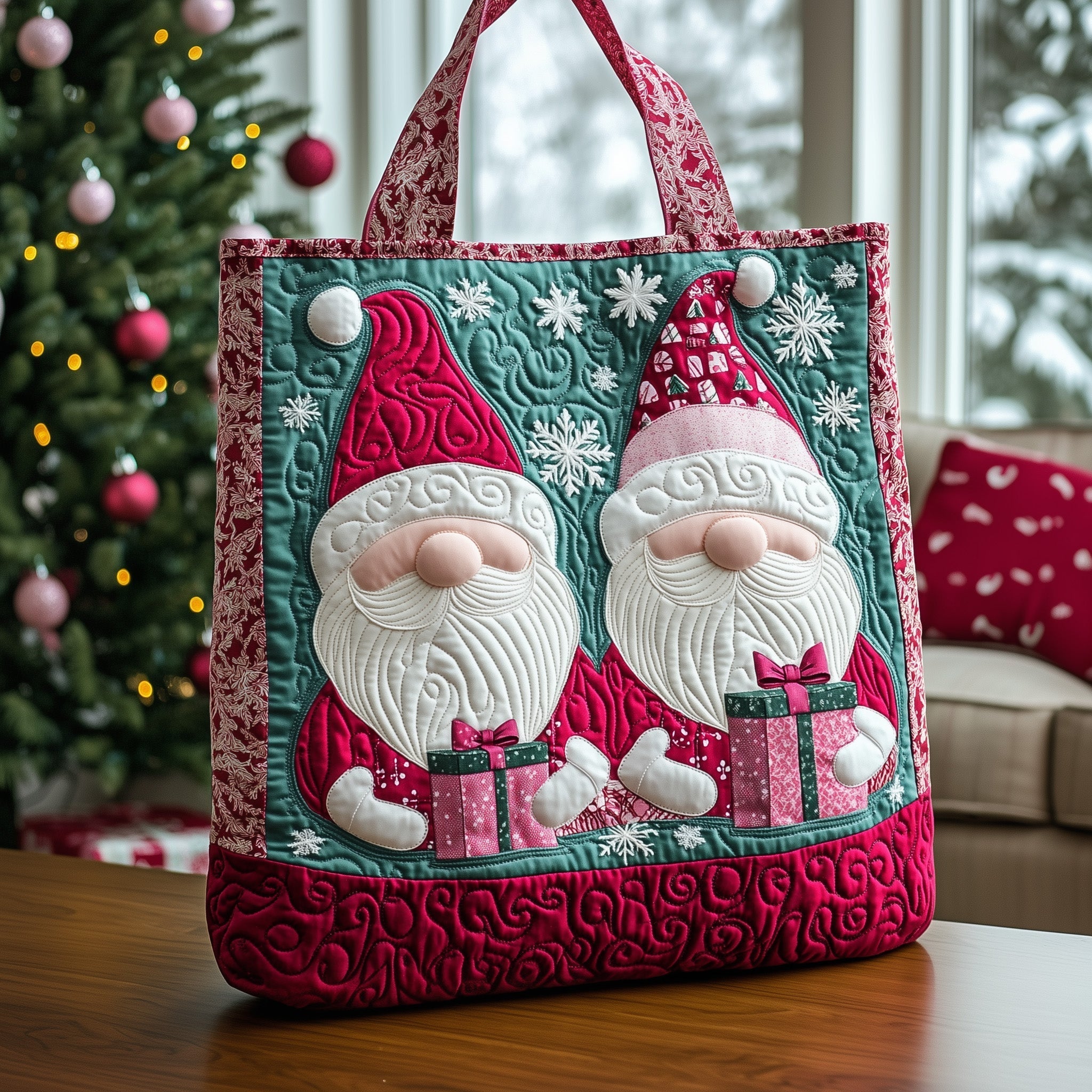 Christmas Gnome Quilted Tote Bag GFTOYC255