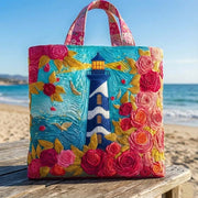 Lighthouse View Quilted Tote Bag GFTOYC2681