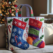 Christmas Stocking Quilted Tote Bag GFTOYC302