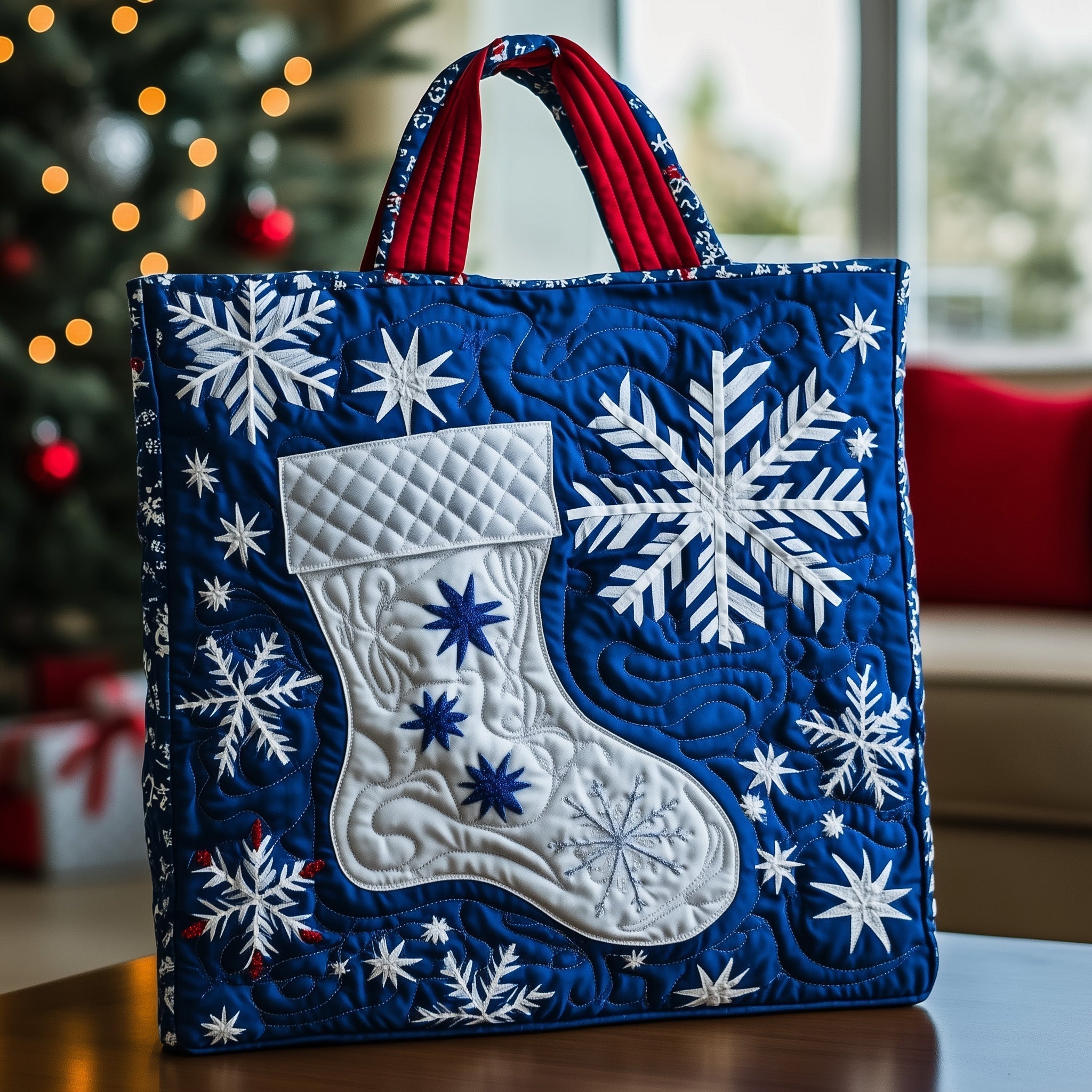 Christmas Stocking Quilted Tote Bag GFTOYC309