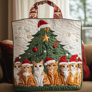 Christmas Cat Quilted Tote Bag GFTOYC378
