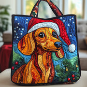 Christmas Dachshund Quilted Tote Bag GFTOYC502