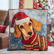 Christmas Dachshund Quilted Tote Bag GFTOYC503