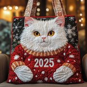 Christmas Cat Quilted Tote Bag GFTOYC531