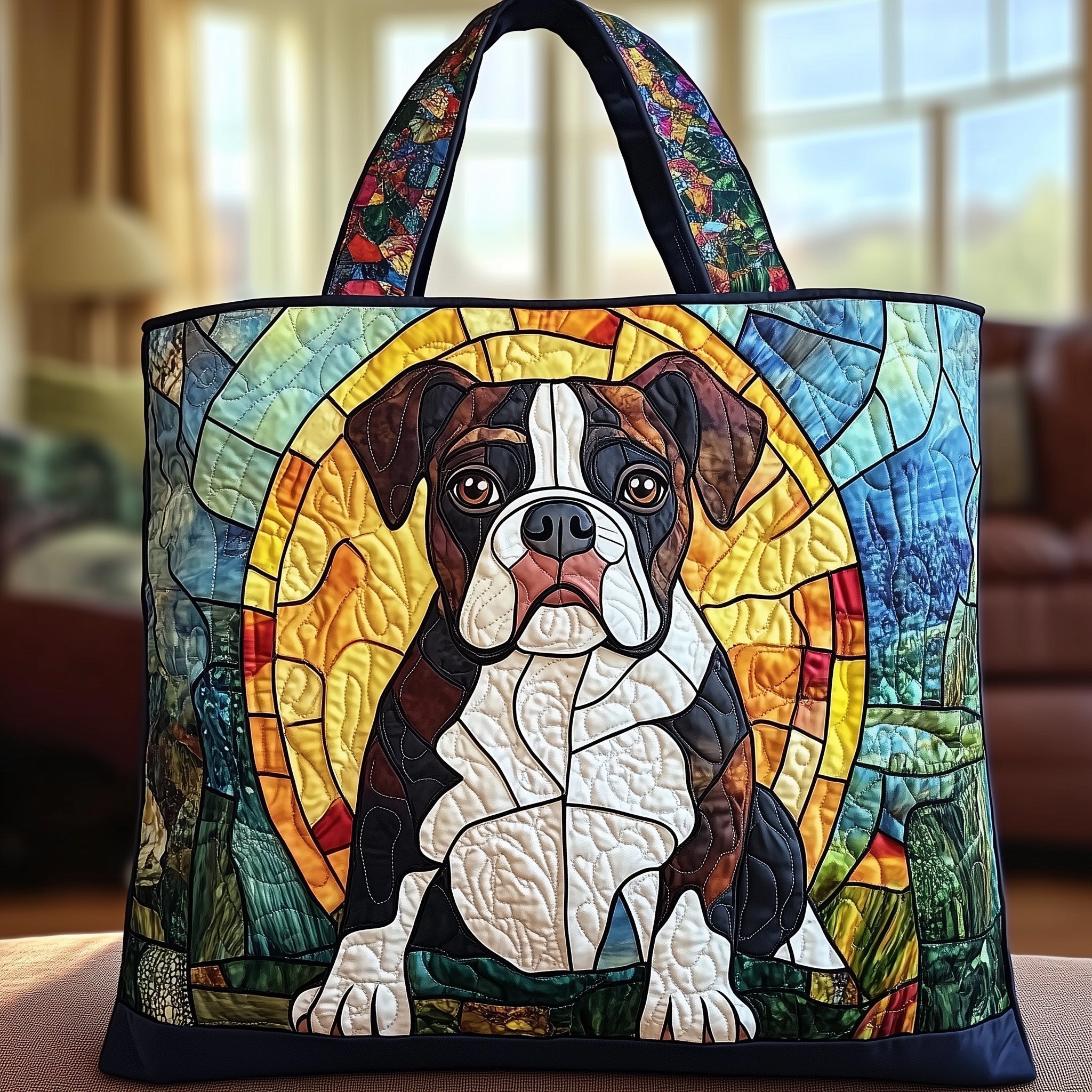 Adorable Bulldog Quilted Tote Bag GFTOYC551