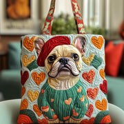 Adorable Bulldog Quilted Tote Bag GFTOYC556