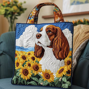 Sunflower Cocker Spaniel Quilted Tote Bag GFTOYC572