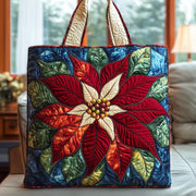 Poinsettia Quilted Tote Bag GFTOYC640