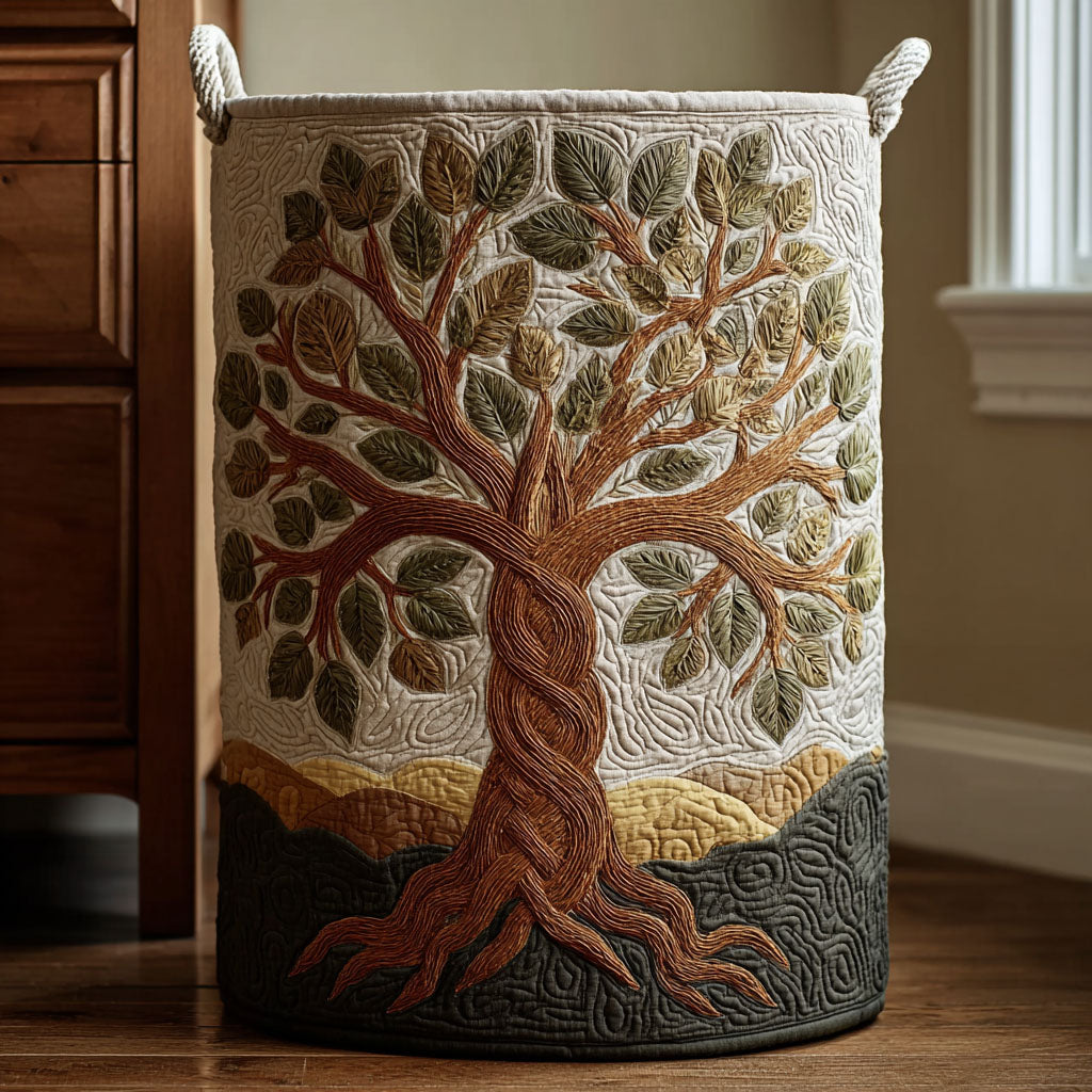 Golden Tree Quilted Laundry Basket NCU0DDK2124