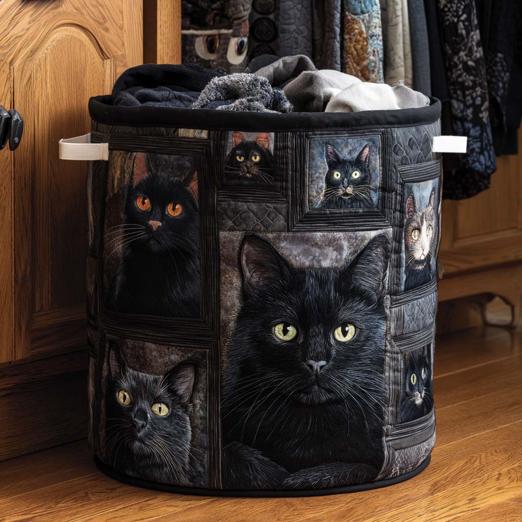 Mystic Paws Quilted Laundry Basket NCU0NNT2272