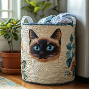Siamese Cat Joy Quilted Laundry Basket NCU0DV854
