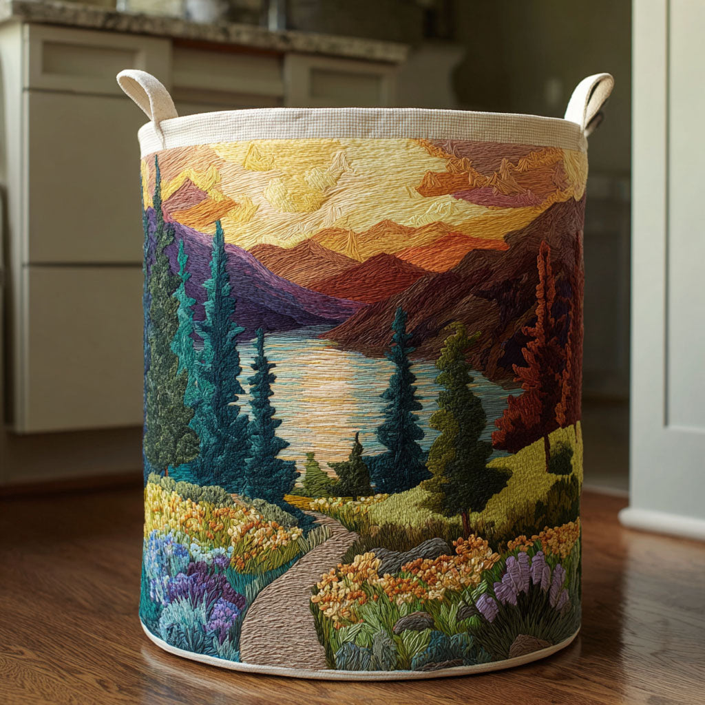 Timber Valley Quilted Laundry Basket NCU0DDK2123