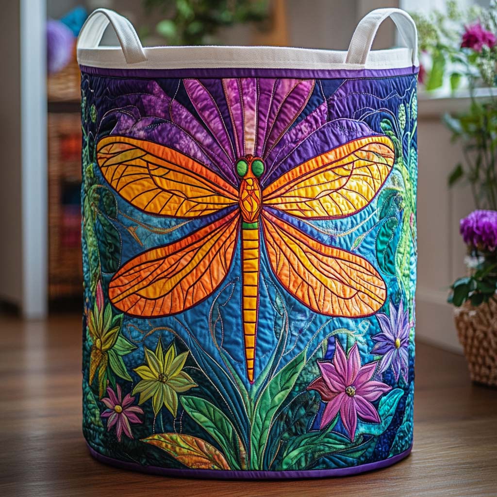 Wildflower Breeze Quilted Laundry Basket NCU0NXD819