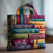 Vibrant Book Quilted Tote Bag GFTOTG32