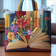 Blooming Book Quilted Tote Bag GFTOTG39