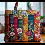 Floral Haven Book Quilted Tote Bag GFTOTG37