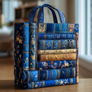 Vintage Blue Book Quilted Tote Bag GFTOTG38